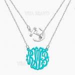 Monogram Necklace Anchor H..