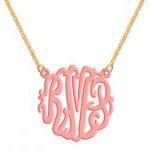 Monogram Acrylic Necklace