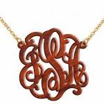 Monogram Necklace Tortoise..