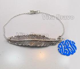 Monogram Bracelet Hand Made Custom Pink Initials Personalized J Birthday Jewelry Acrylic