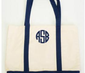  Favorite Like this item? Add it to your favorites to revisit it later. Monogrammed Tote Bag Embroidered Gift Bridesmaids, Teachers, Beach, Boat, Anchor, Sea, Heavy Cotton Canvas Bag