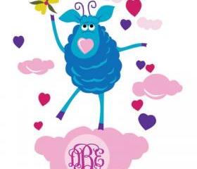 Monogram Card, Personalized, Single Side, Hand Painted, Birthday, Valentines, Party, Invitation, Gift, Holliday, Occasion