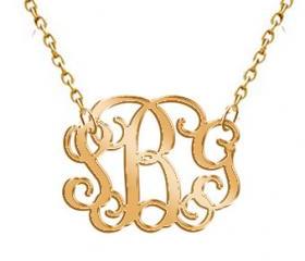 Monogram Hand Made Custom Acrylic Gold Mirror