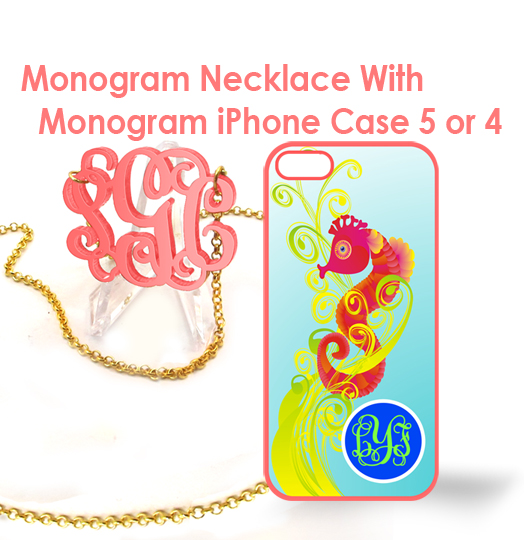 Monogram Necklace Acrylic Monogram Iphone Case Iphone 5 Case Iphone